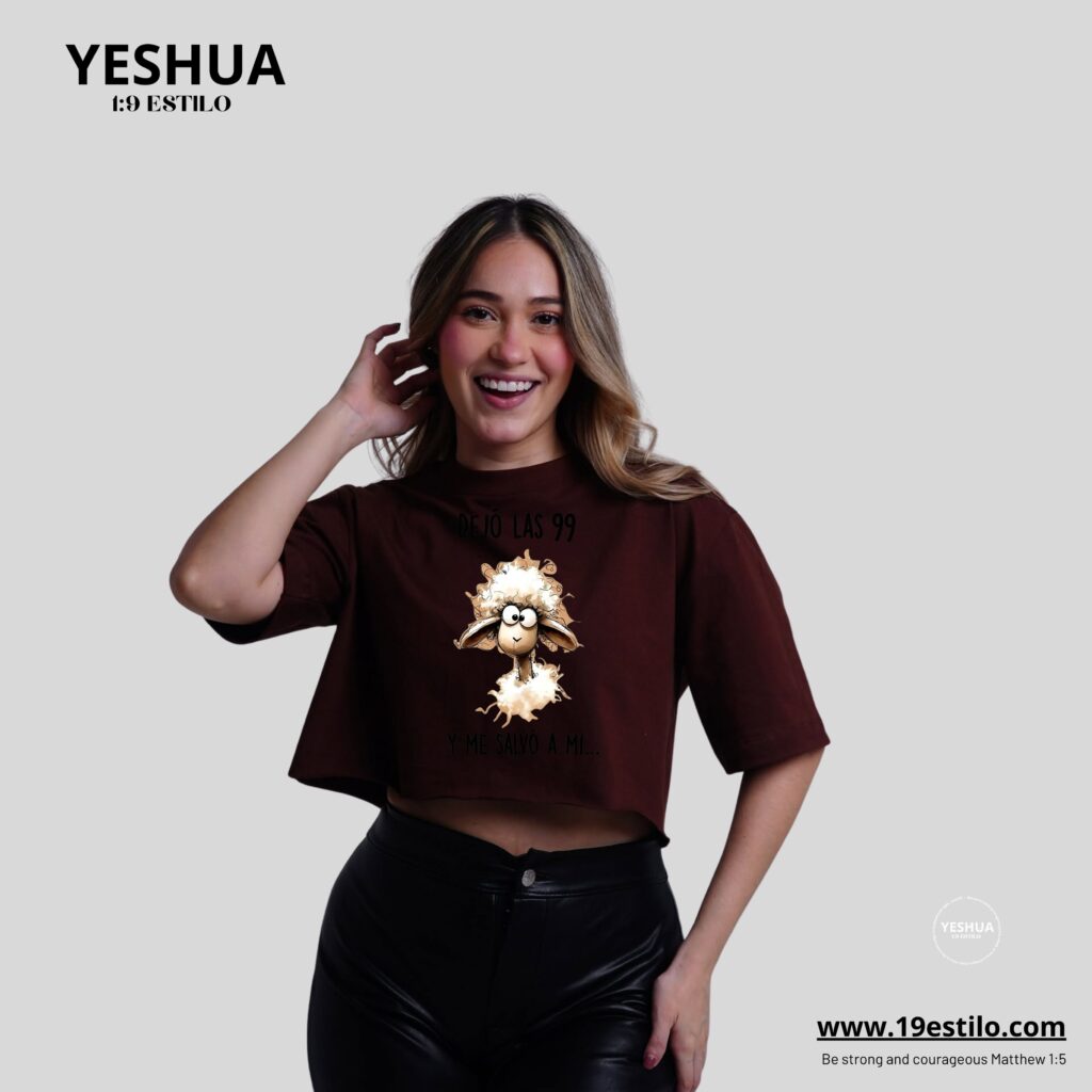 Camiseta Dama Corta /  Crop Top obeja 99