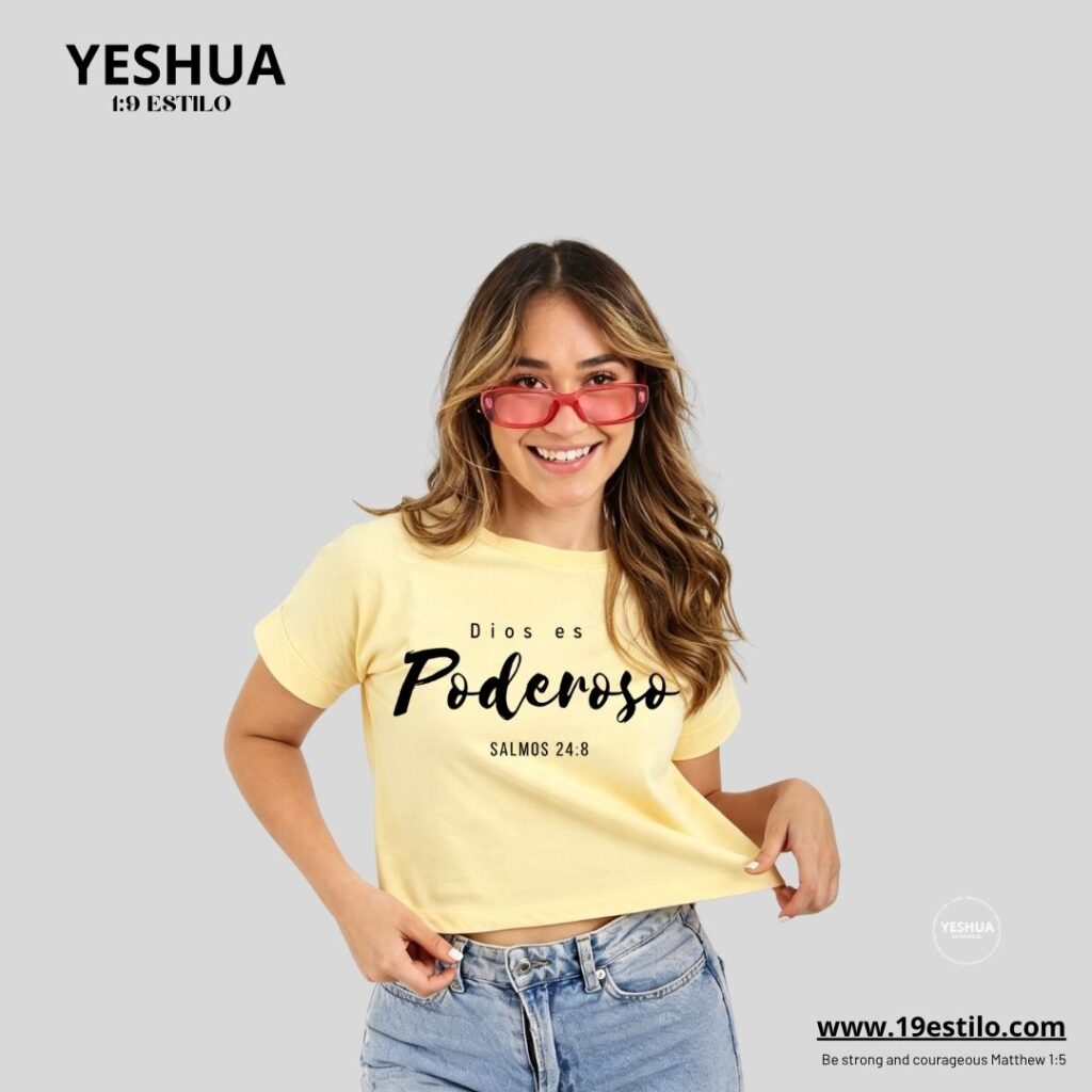Camiseta Dama Corta /  Crop Top - PODEROSO