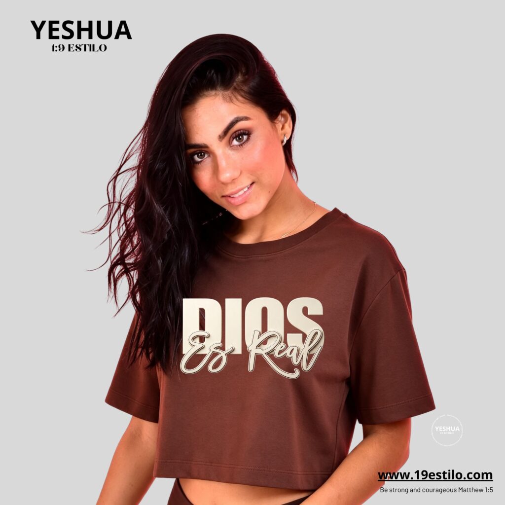 Camiseta Dama Corta /  Crop Top DIOS ES REAL