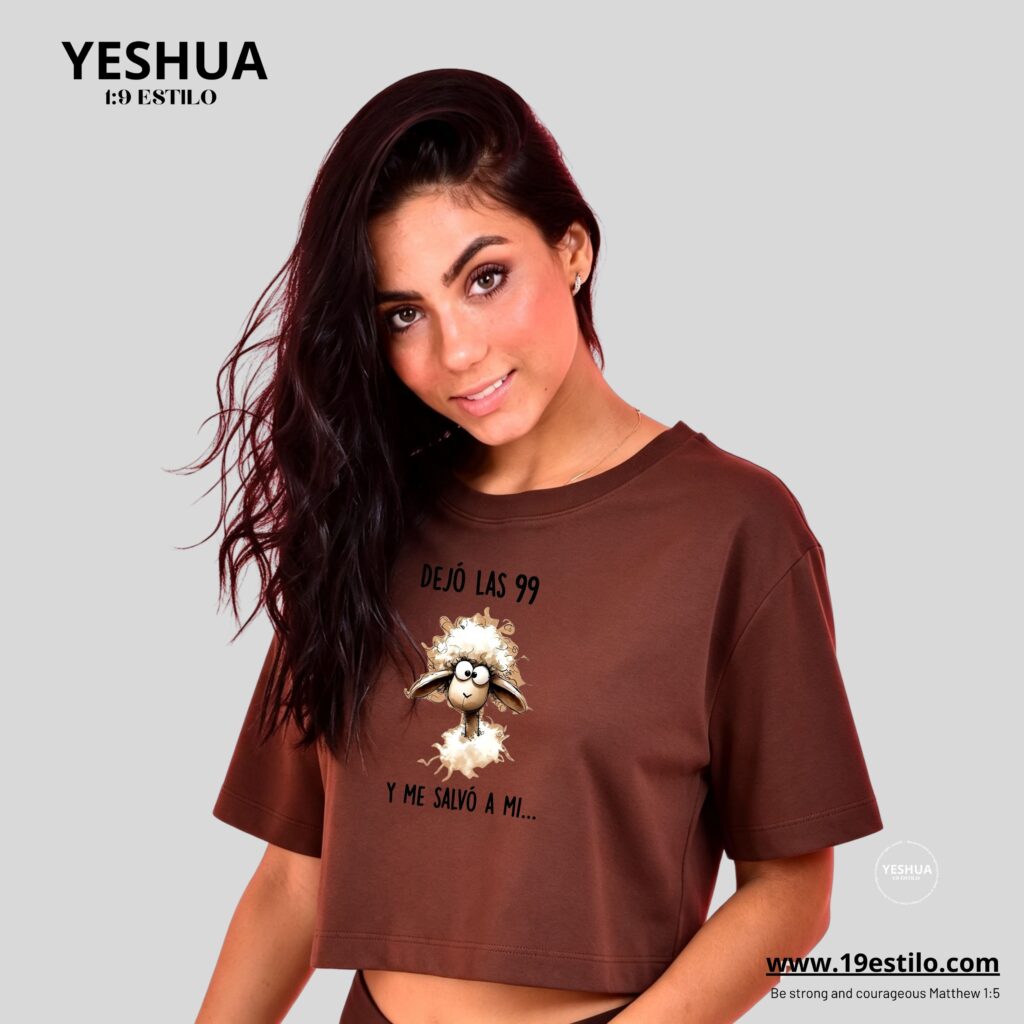Camiseta Dama Corta /  Crop Top obeja 99