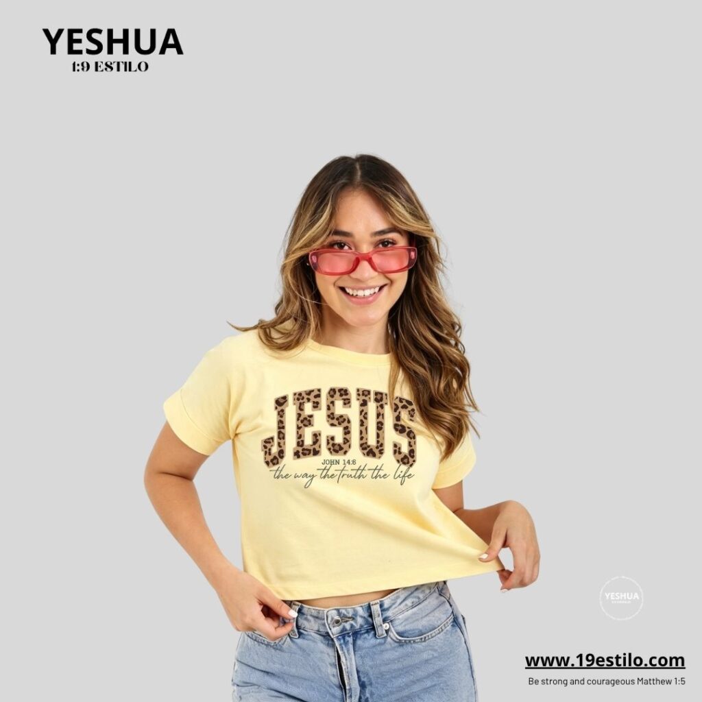 Camiseta Dama Corta /  Crop Top - JESUS