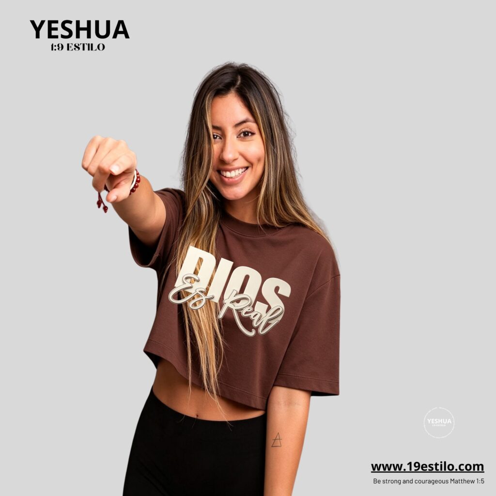 Camiseta Dama Corta /  Crop Top DIOS ES REAL