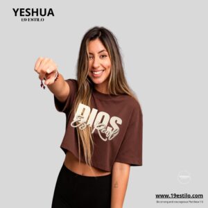 Camiseta Dama Corta /  Crop Top DIOS ES REAL