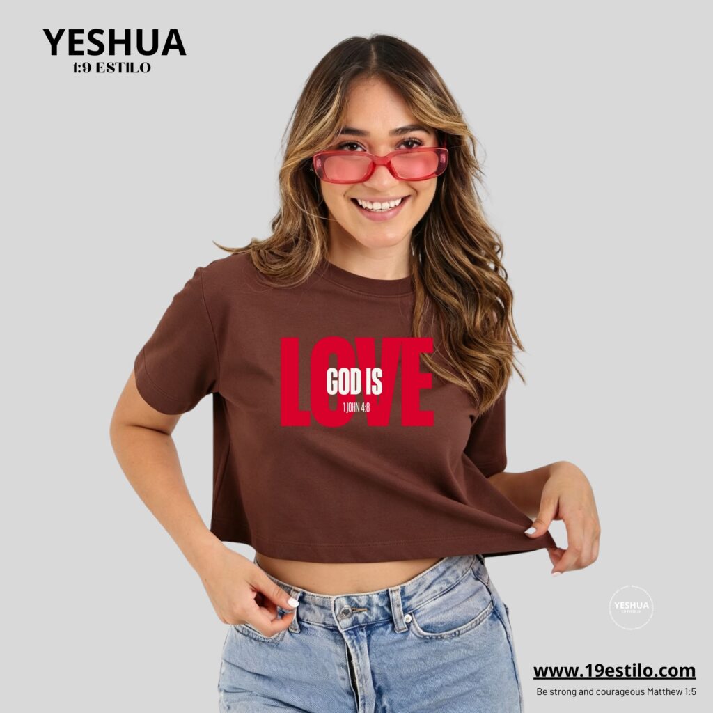 Camiseta Dama Corta /  Crop Top DIOS ES AMOR