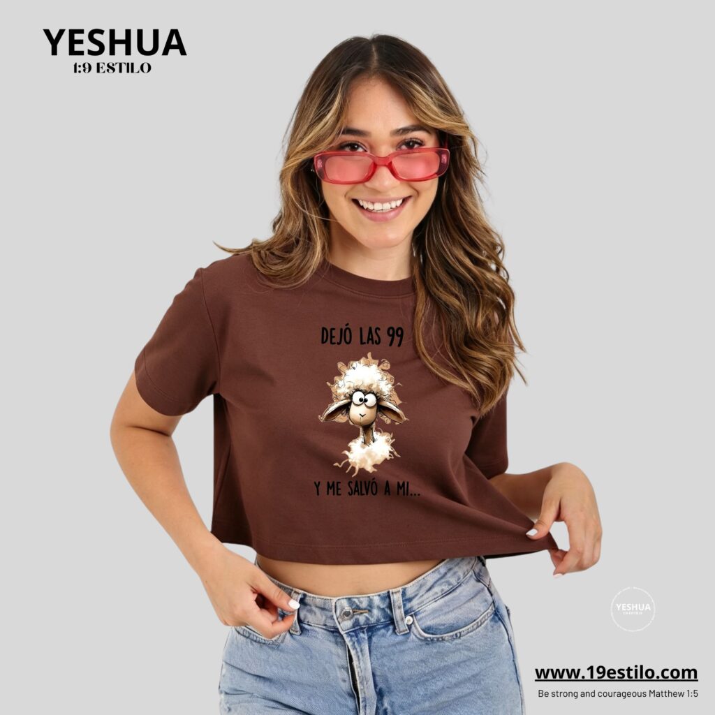 Camiseta Dama Corta /  Crop Top obeja 99
