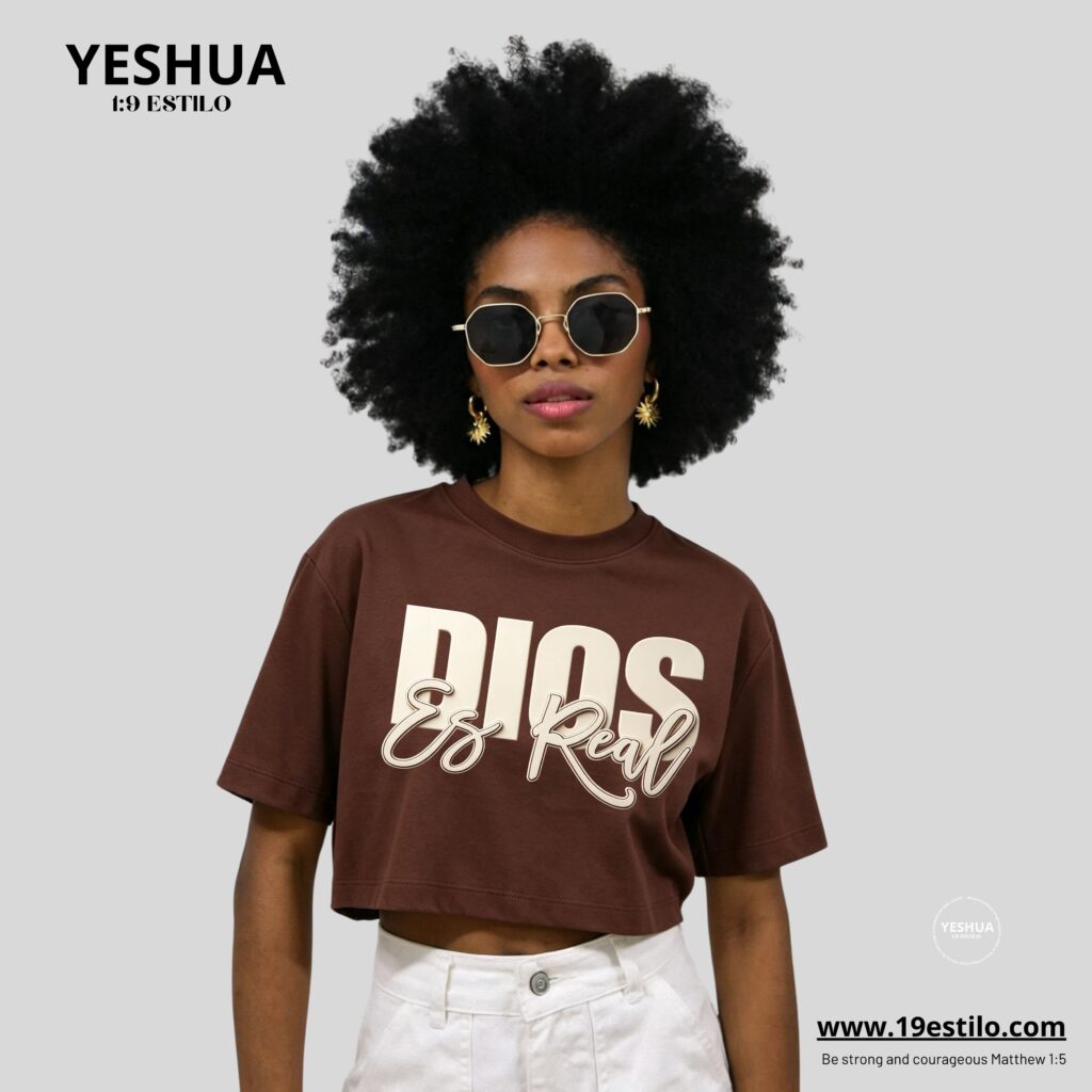 Camiseta Dama Corta /  Crop Top DIOS ES REAL