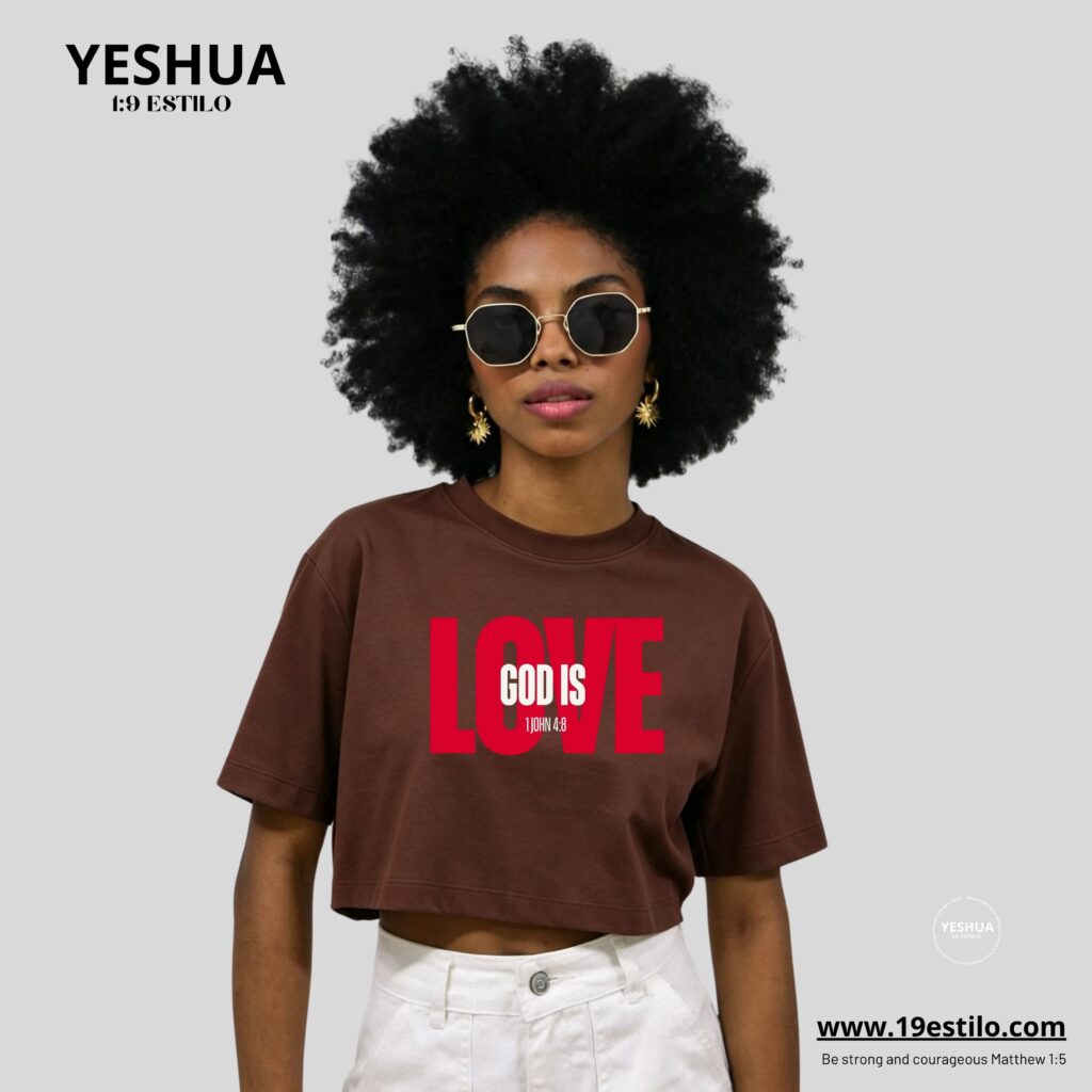 Camiseta Dama Corta /  Crop Top DIOS ES AMOR