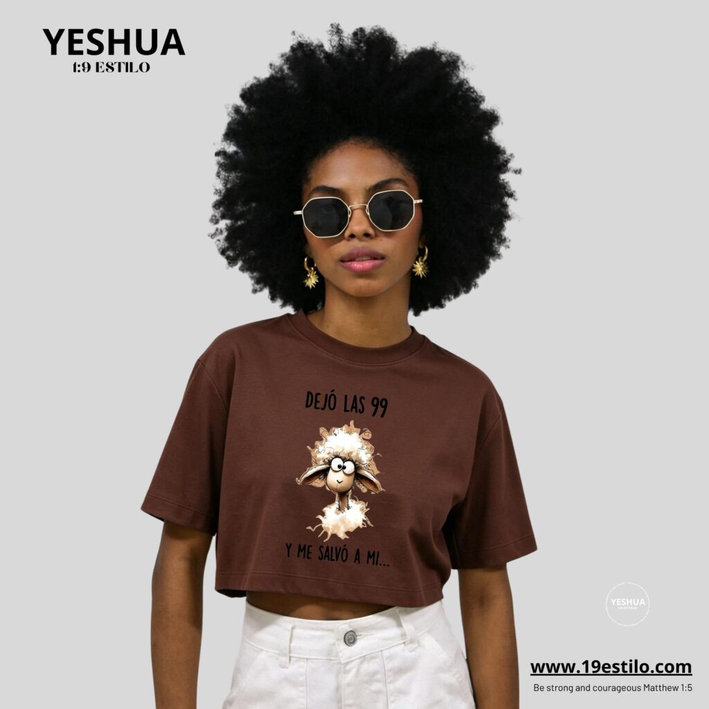 Camiseta Dama Corta /  Crop Top obeja 99