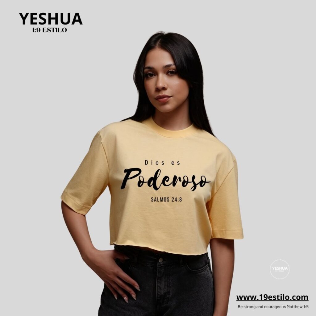 Camiseta Dama Corta /  Crop Top - PODEROSO