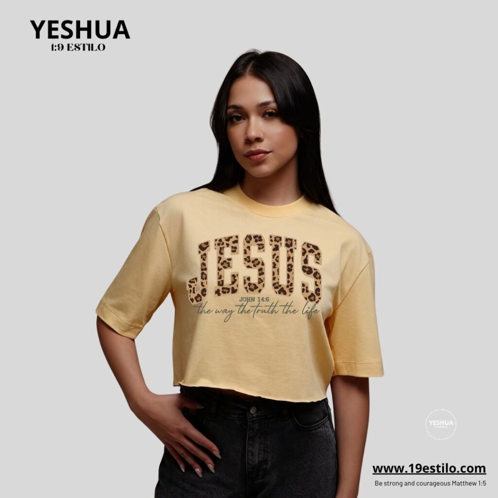 Camiseta Dama Corta /  Crop Top - JESUS