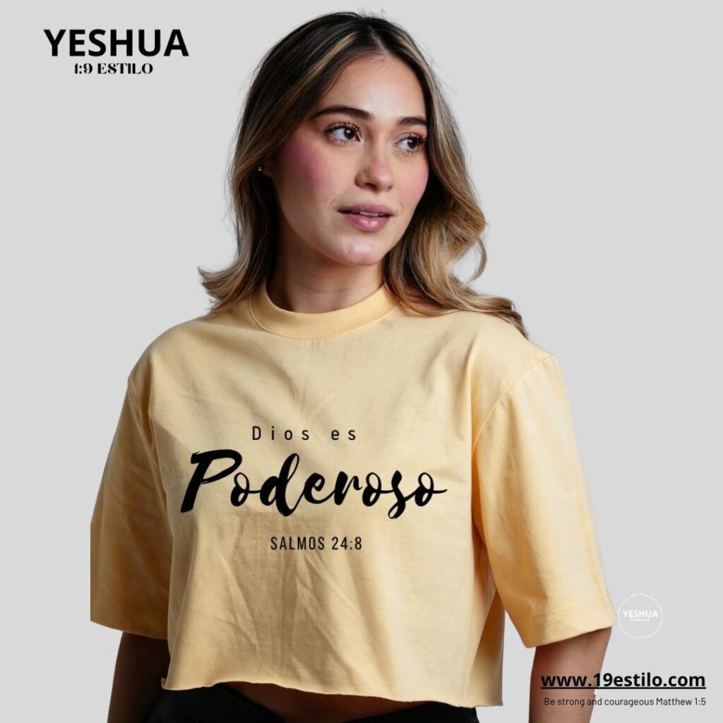 Camiseta Dama Corta /  Crop Top - PODEROSO