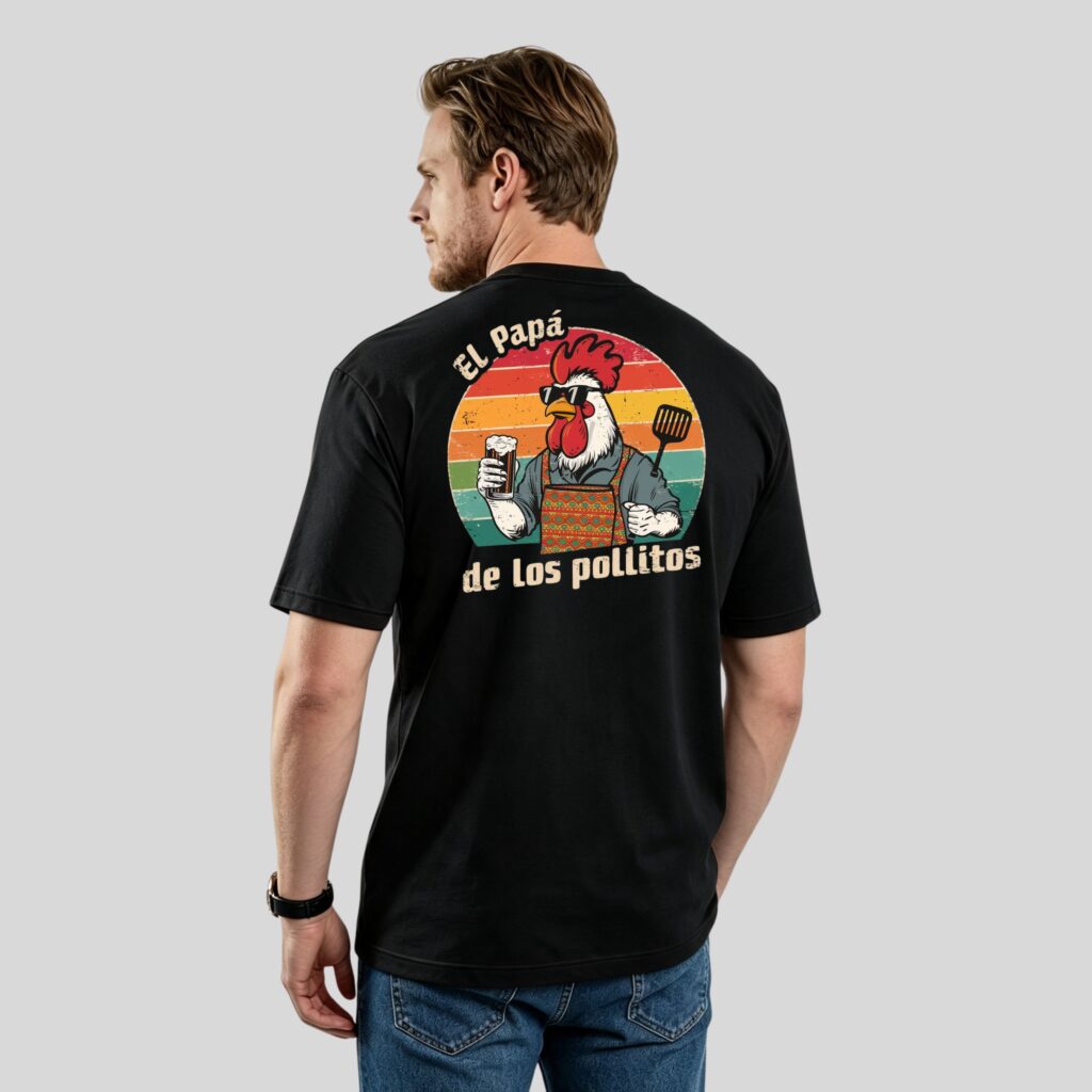 Camiseta Básica Unisex - el papa de los pollitos